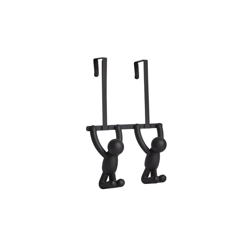 Garderobenleiste Buddy 2 Haken, Schwarz