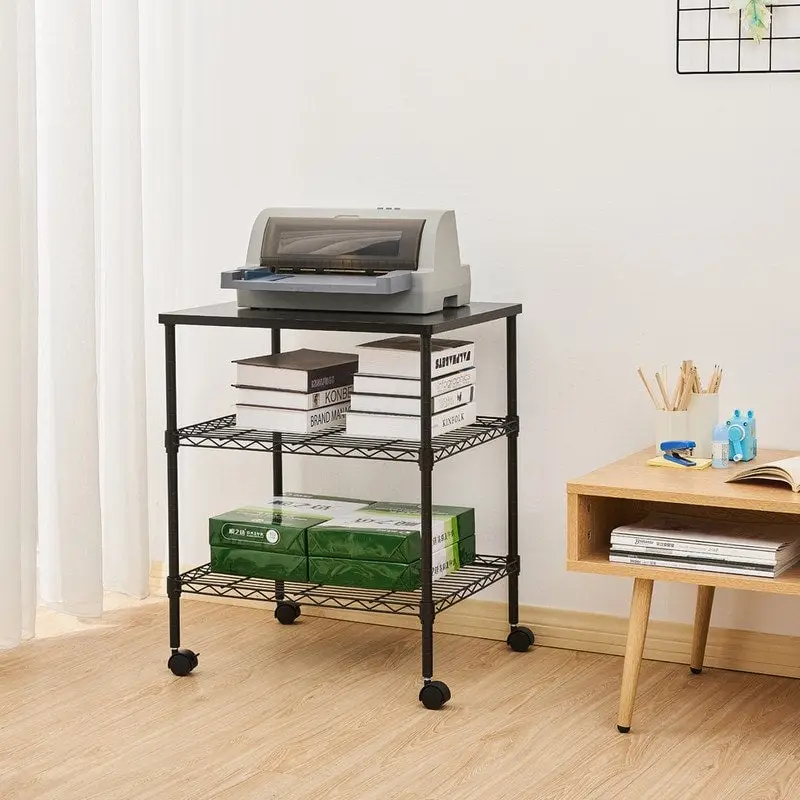 3 Tiers Rolling Storage Rack,Microwave Cart on Wheels