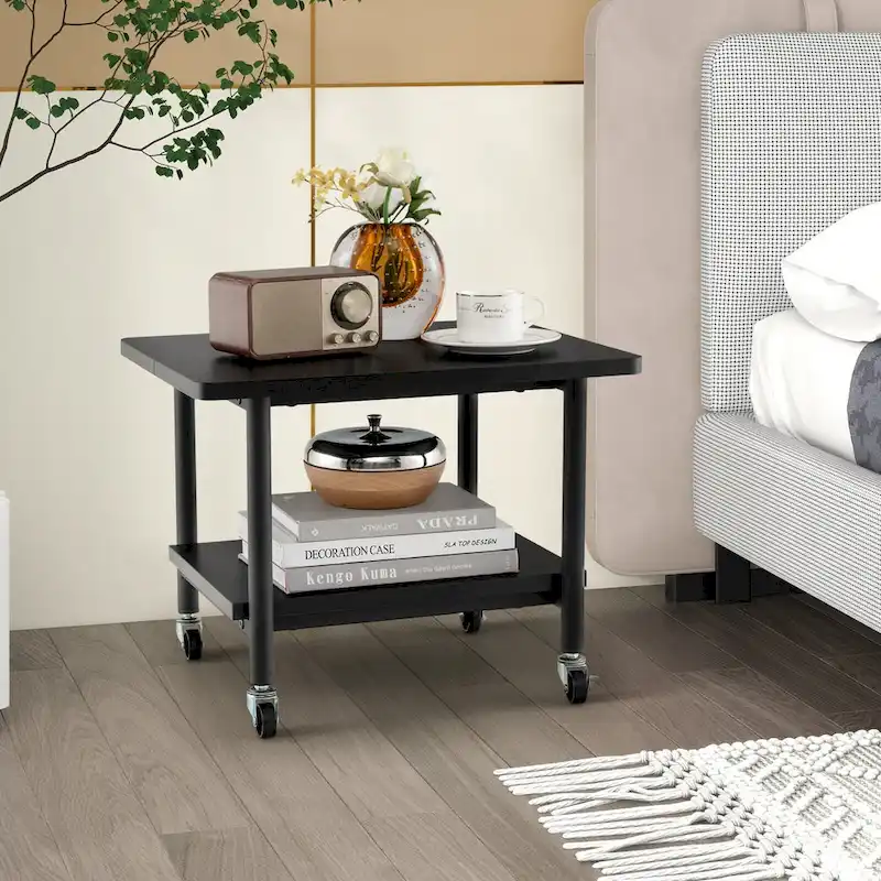Gymax Printer Stand w/ Storage Under Desk Printer Table w/ 4 Wheels - See Details