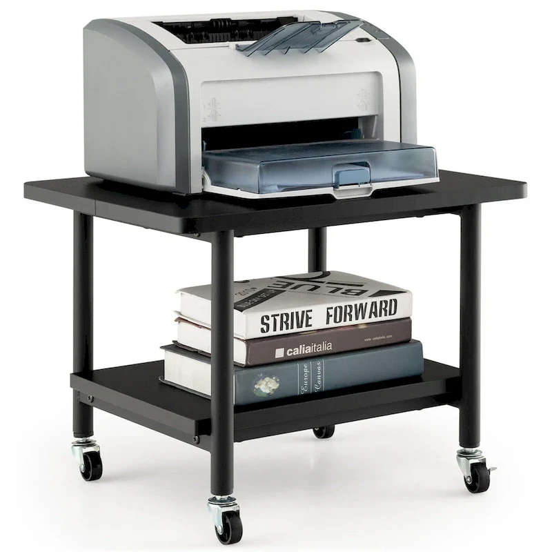 Gymax Printer Stand w/ Storage Under Desk Printer Table w/ 4 Wheels - See Details