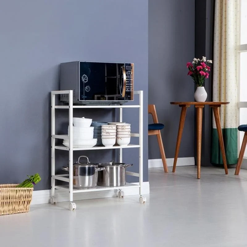 3-Tier Rolling Serving Shelf Rack Utility Storage Kitchen Island Cart