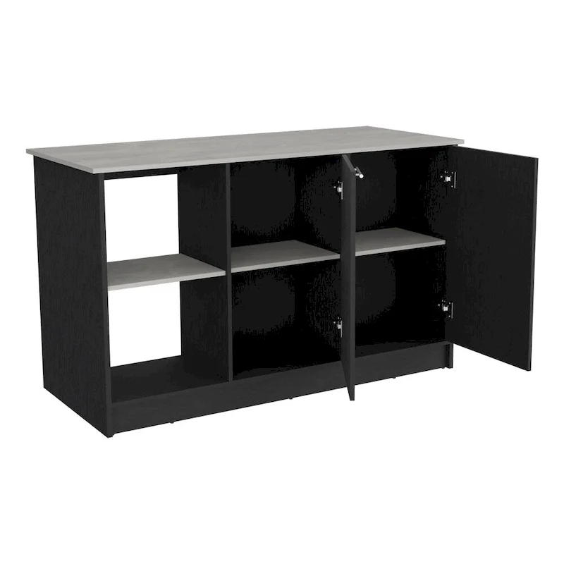 Kitchen Island for Dining Room,Two open storage shelves, Kitchen