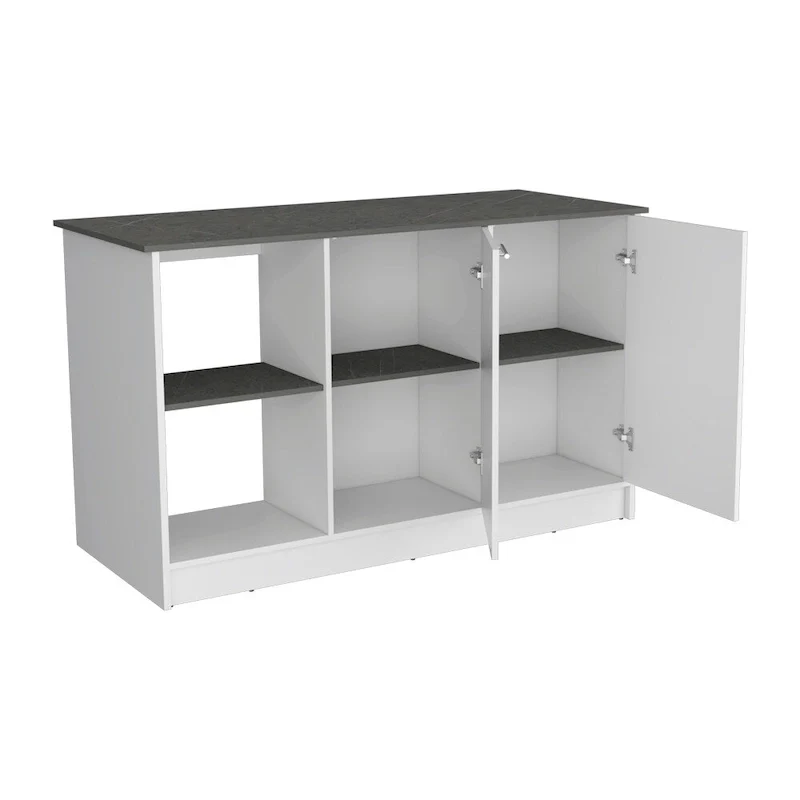 Kitchen Island for Dining Room,Two open storage shelves, Kitchen