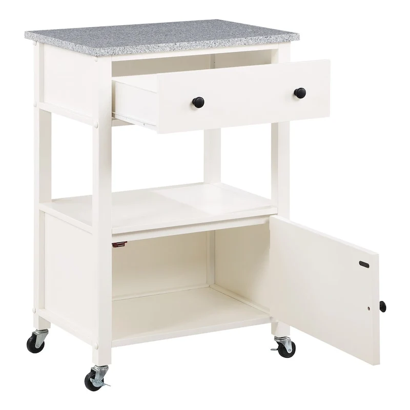 Fairfax Kitchen Cart with Granite Top