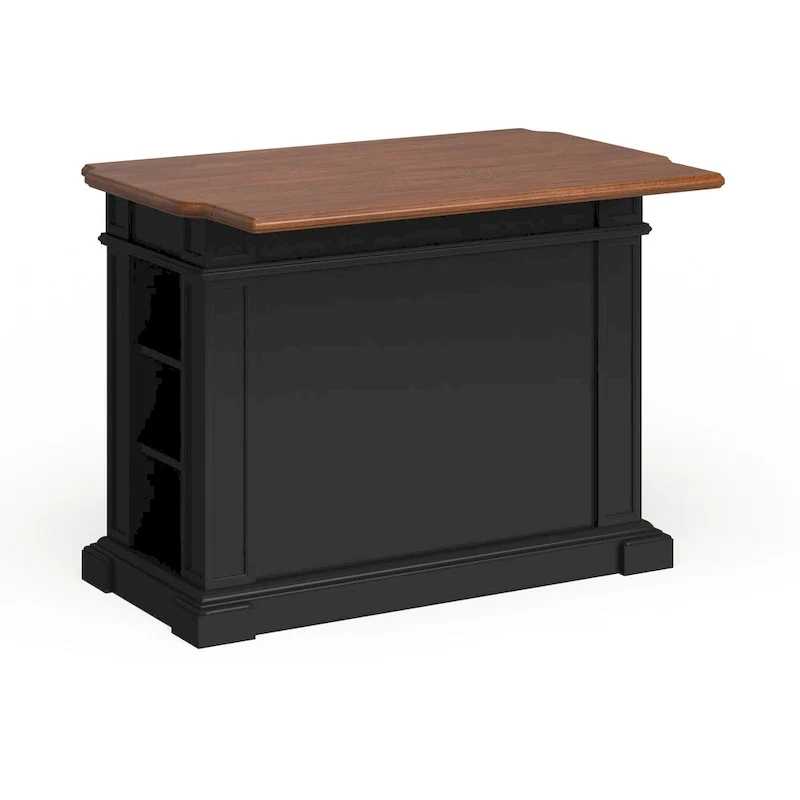 Copper Grove Warwick Black Distressed Oak Kitchen Island