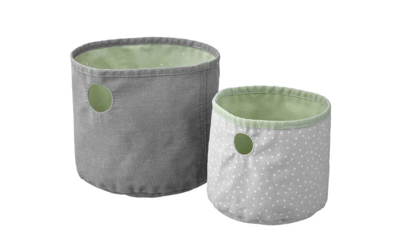 LEN box set of 2, green-light gray