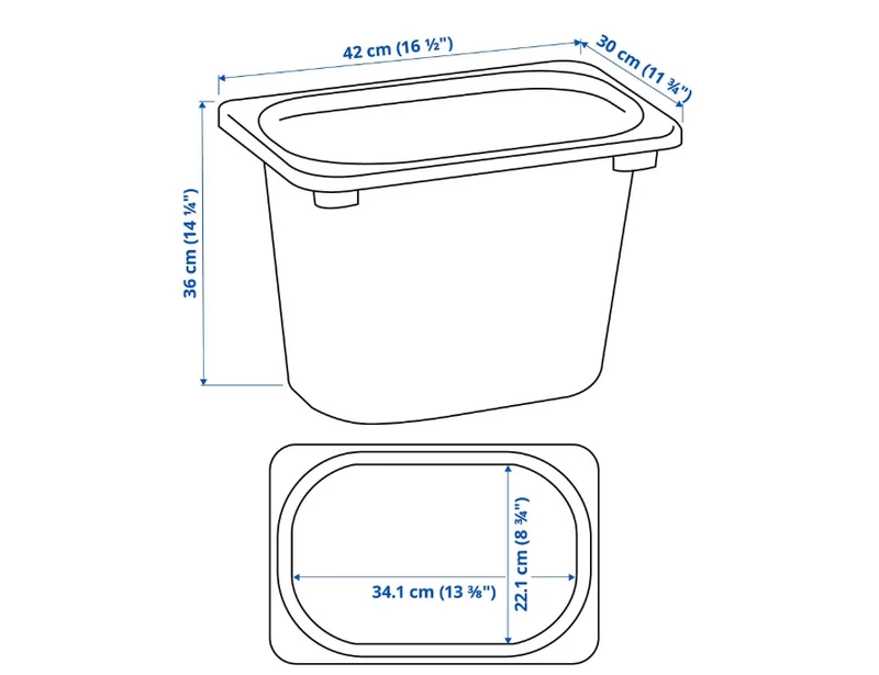 TROFAST storage box, white, 42x30x36 cm
