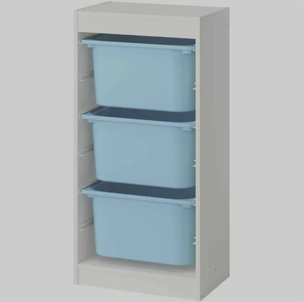 TROFAST Storage box, light blue, 42x30x23 cm