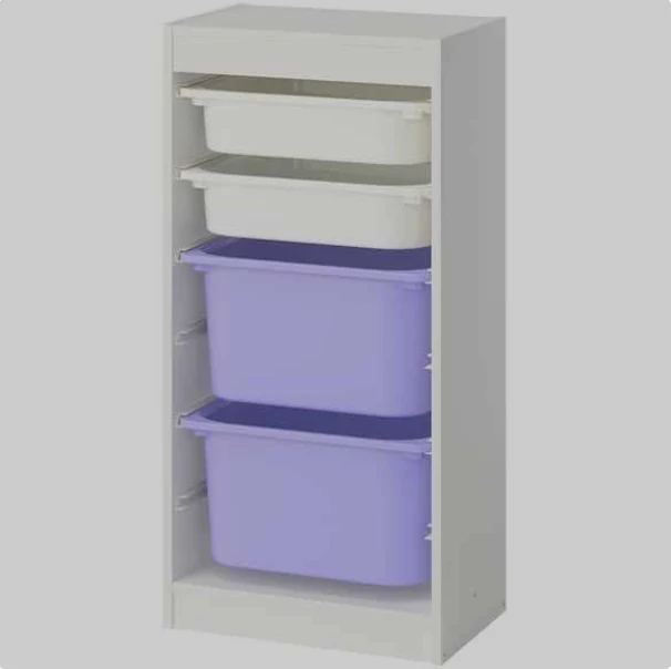 TROFAST Storage box, lilac, 42x30x23 cm