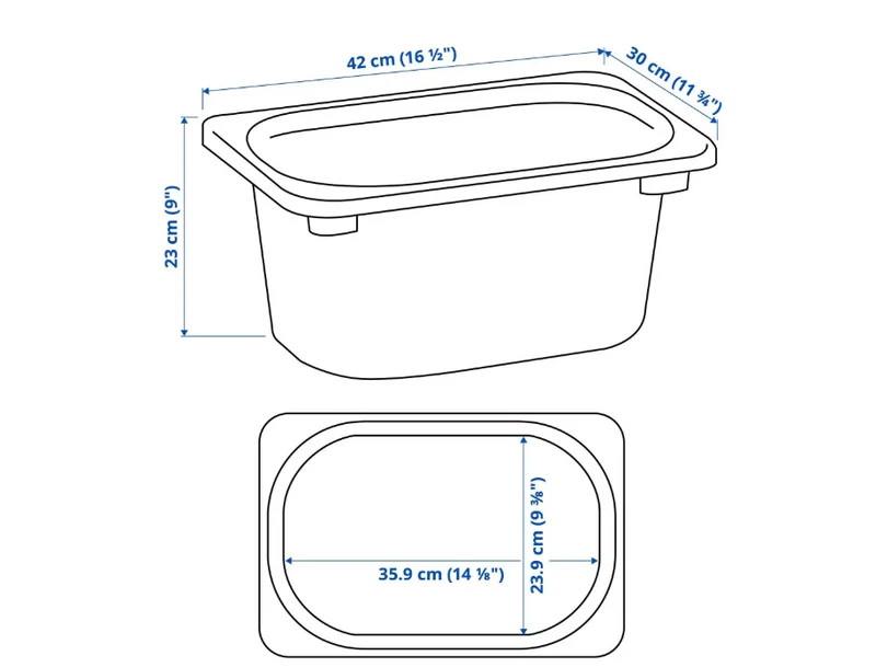 TROFAST Storage box, red, 42x30x23 cm
