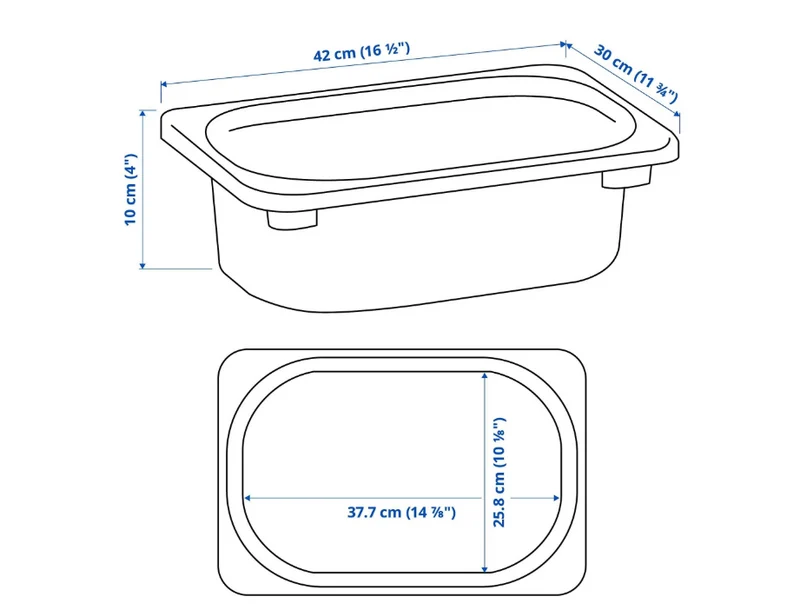 TROFAST storage box, light orange, 42x30x10 cm