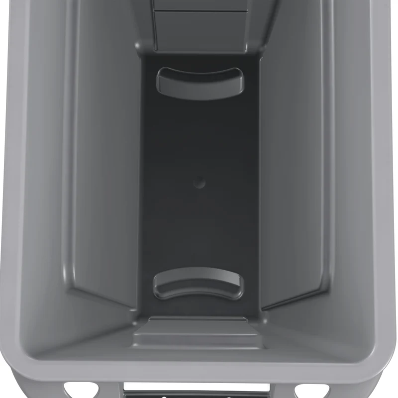 POUBELLE SLIM JIM 87L GRIS AVEC CONDUITS D'AERATION