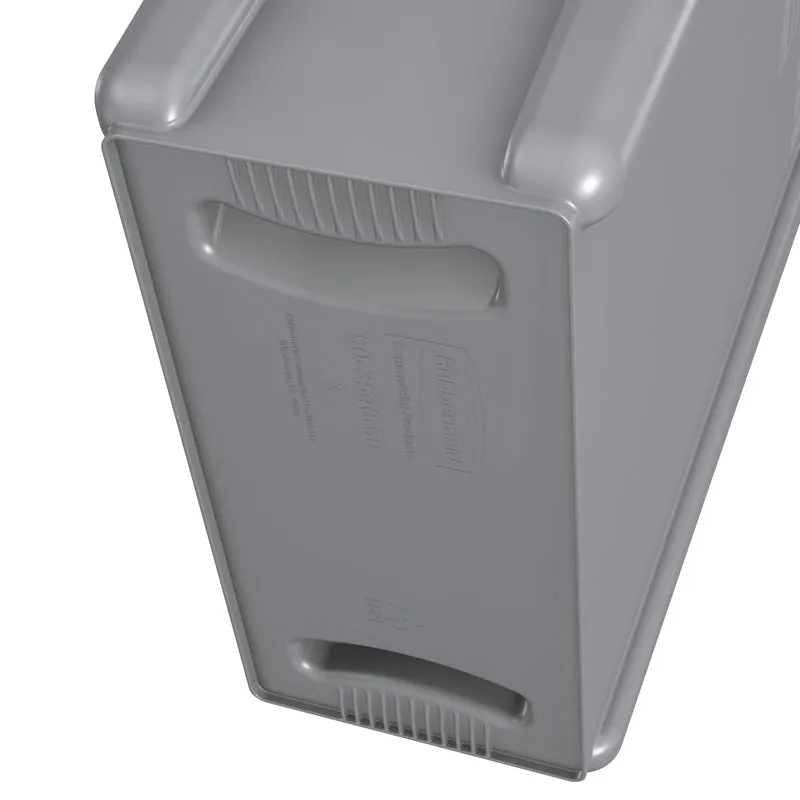 POUBELLE SLIM JIM 87L GRIS AVEC CONDUITS D'AERATION