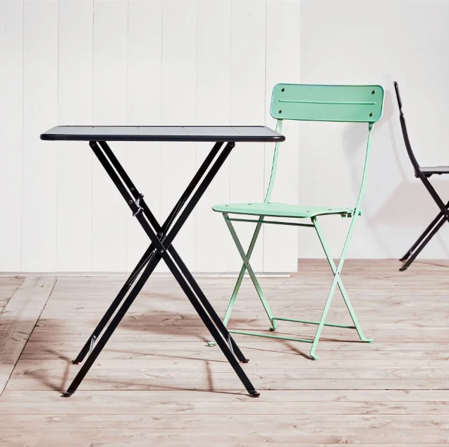 SUNDSO Table, light green, outdoor, 65x65 cm