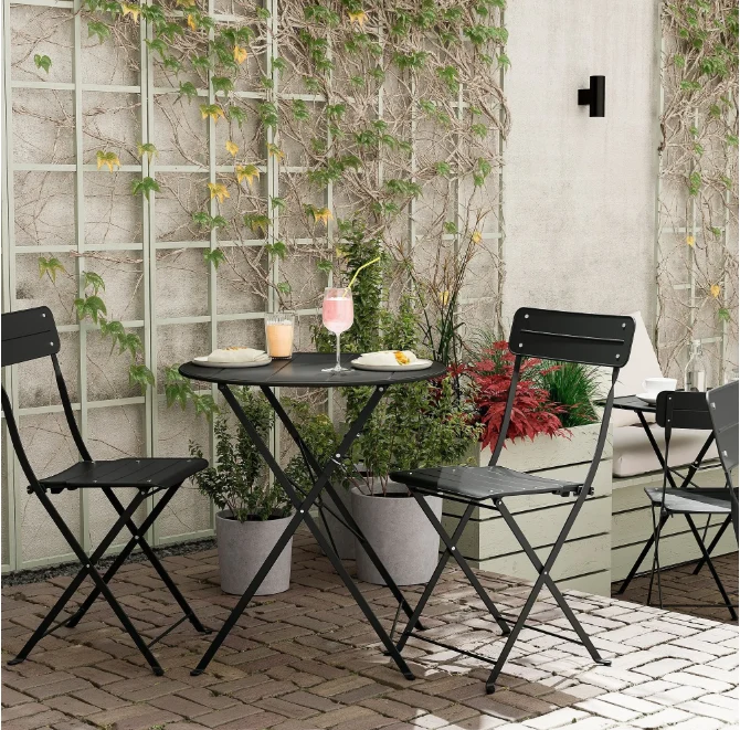 SUNDSÖ foldable table, anthracite, 65 cm