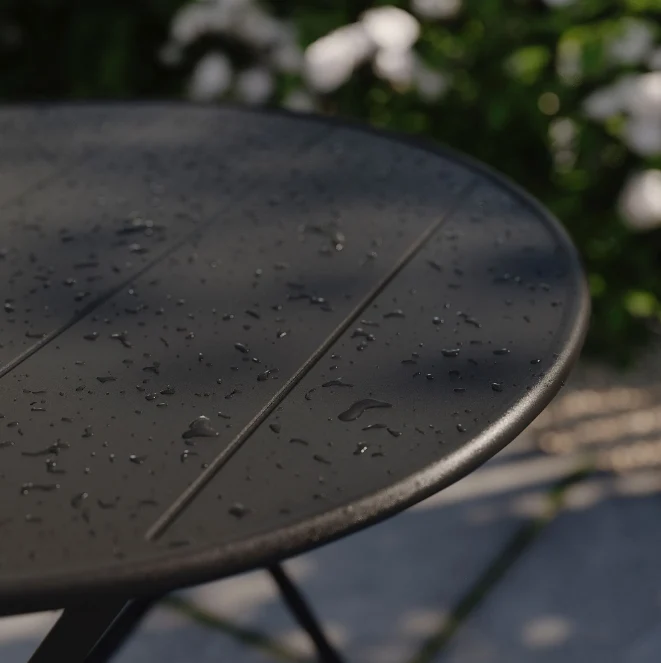 SUNDSÖ foldable table, anthracite, 65 cm