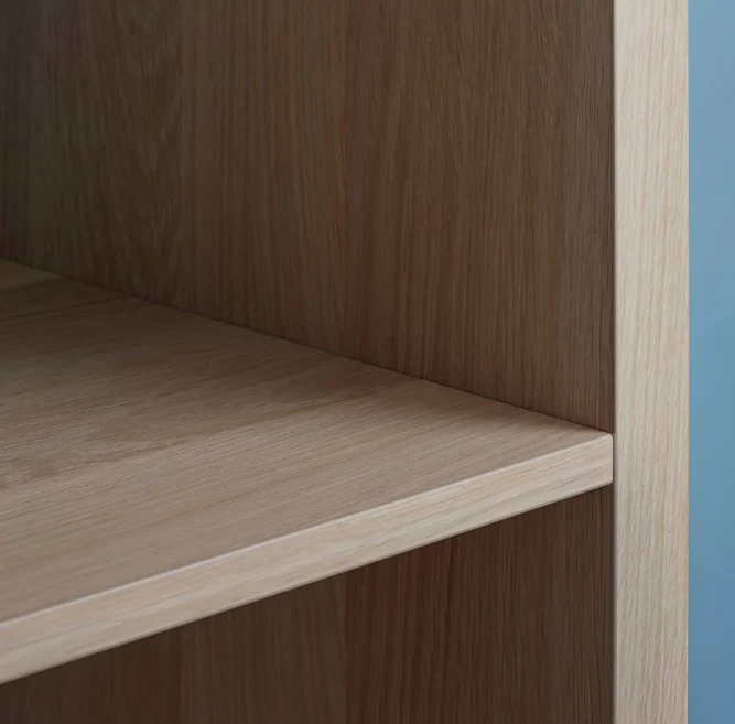 KALLAX Open Shelving Unit, white stained oak effect, 112x147 cm