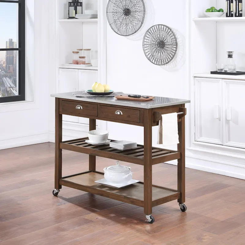 Firebranch Wire-brush Kitchen Cart
