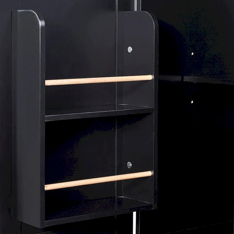 50 in. W Kitchen Island with 3 Drawer, 2 Slide-Out Shelf and Internal Storage Rack
