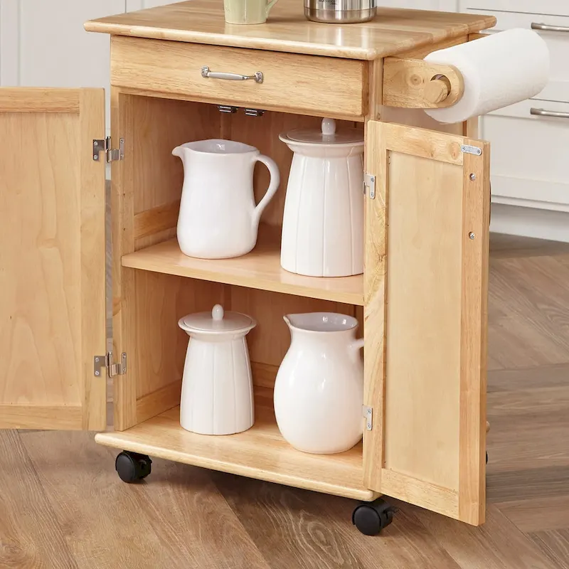 General Line Brown Kitchen Cart - 29' x 19' x 34'