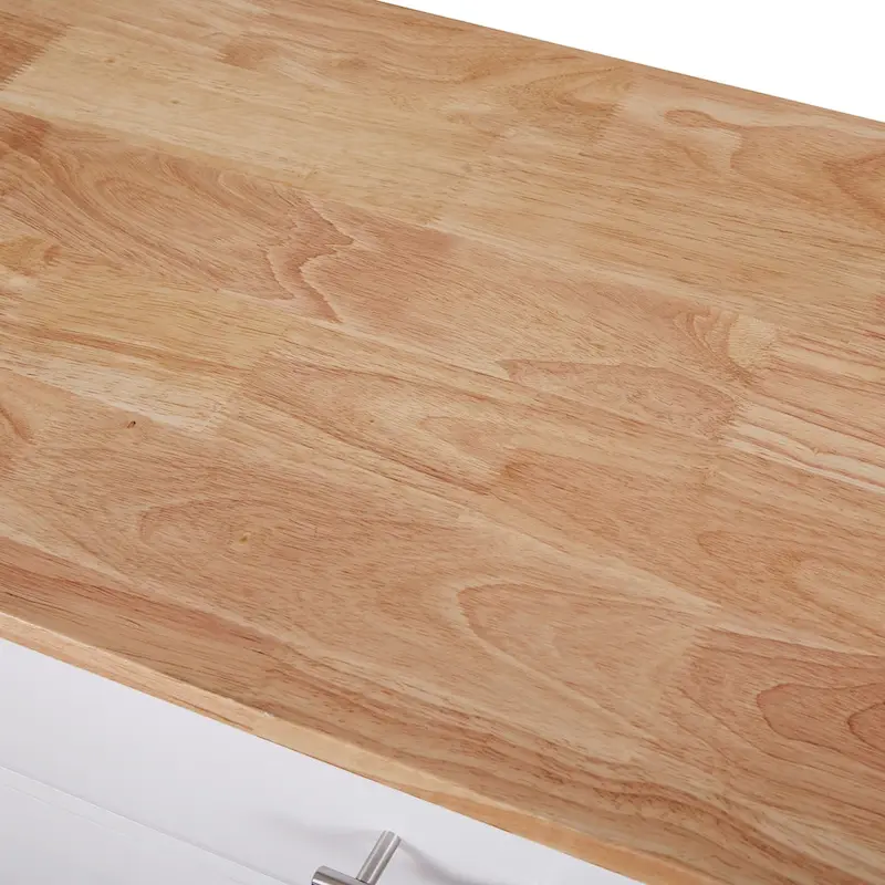 Rolling Kitchen Island with Divider and Internal Storage Rack