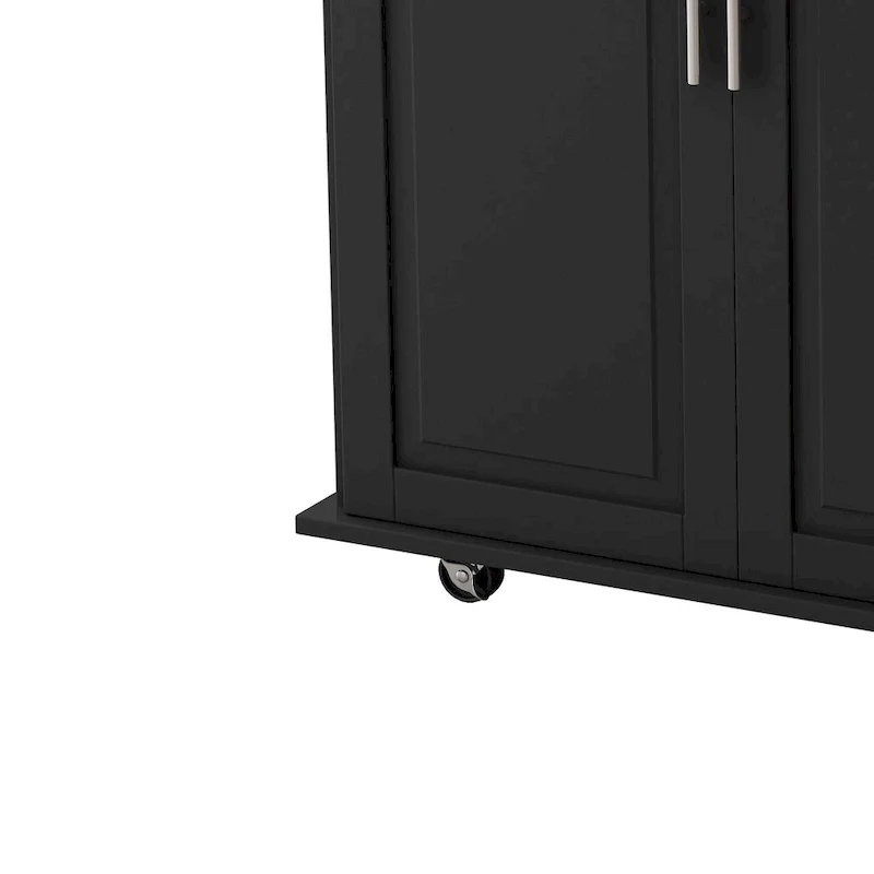 Kitchen Island Cart with 2 Door Cabinet and 3 Drawers