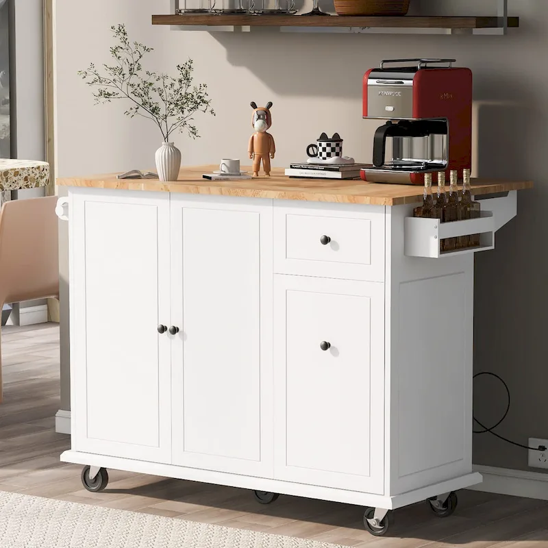 Kitchen Island with Drop Leaf - N/A