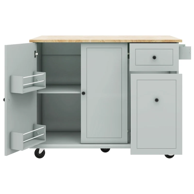 Kitchen Island with Drop Leaf - N/A