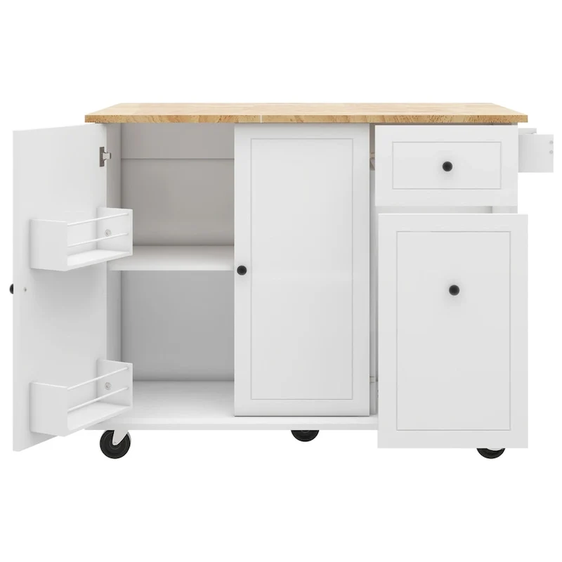 Kitchen Island with Drop Leaf - N/A