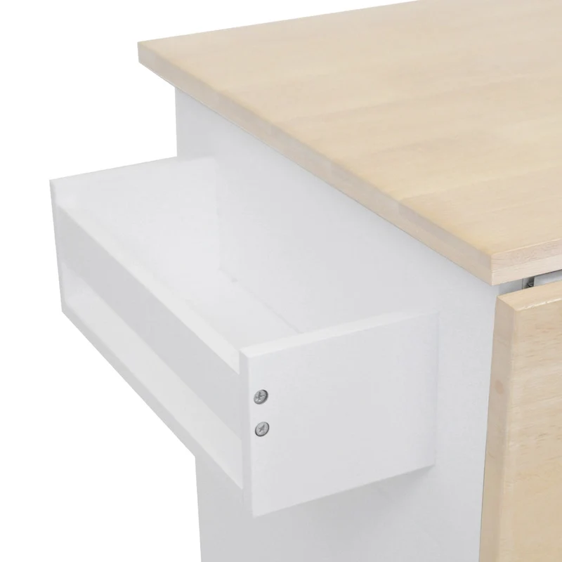 Kitchen Island with Drop Leaf - N/A