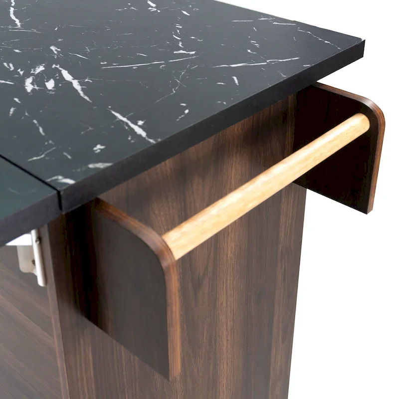 Kitchen Island with Trash Can Storage Cabinet