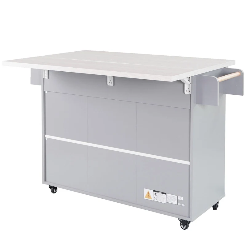 Kitchen Island with Trash Can Storage Cabinet