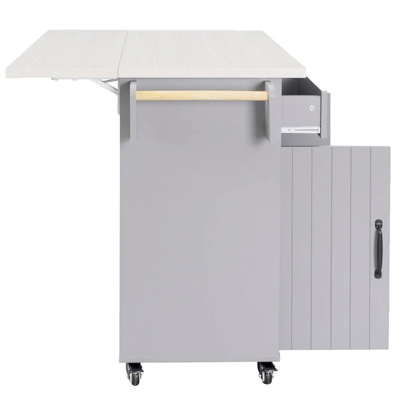 Kitchen Island with Trash Can Storage Cabinet