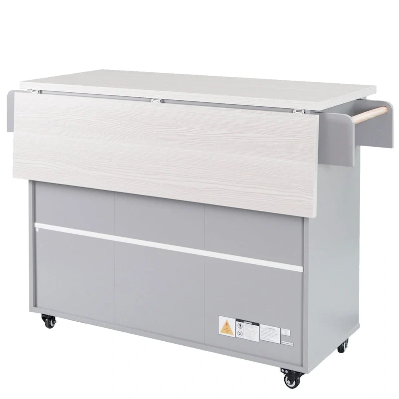 Kitchen Island with Trash Can Storage Cabinet