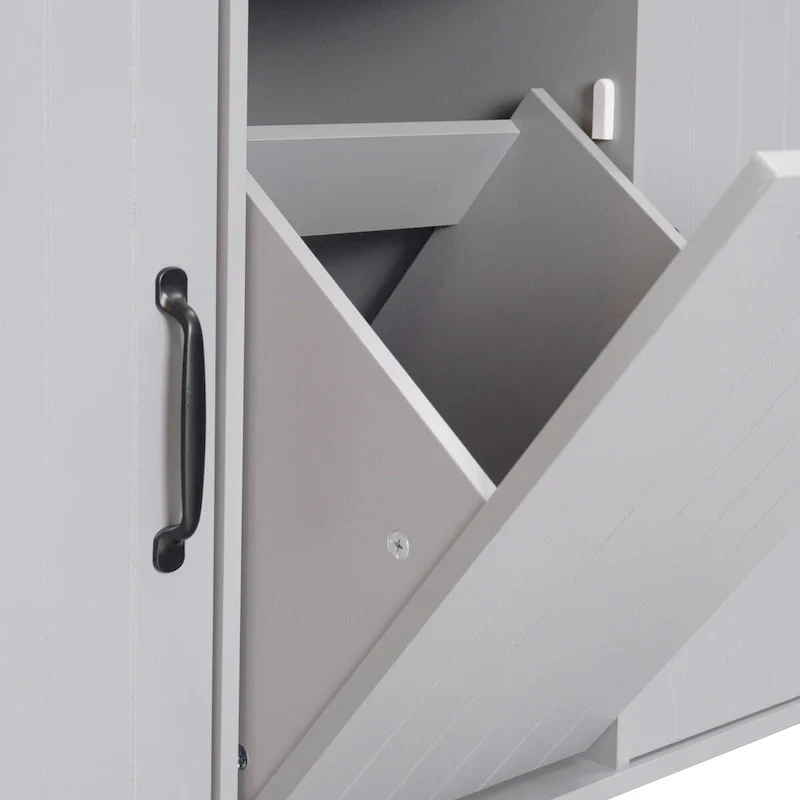 Kitchen Island with Trash Can Storage Cabinet