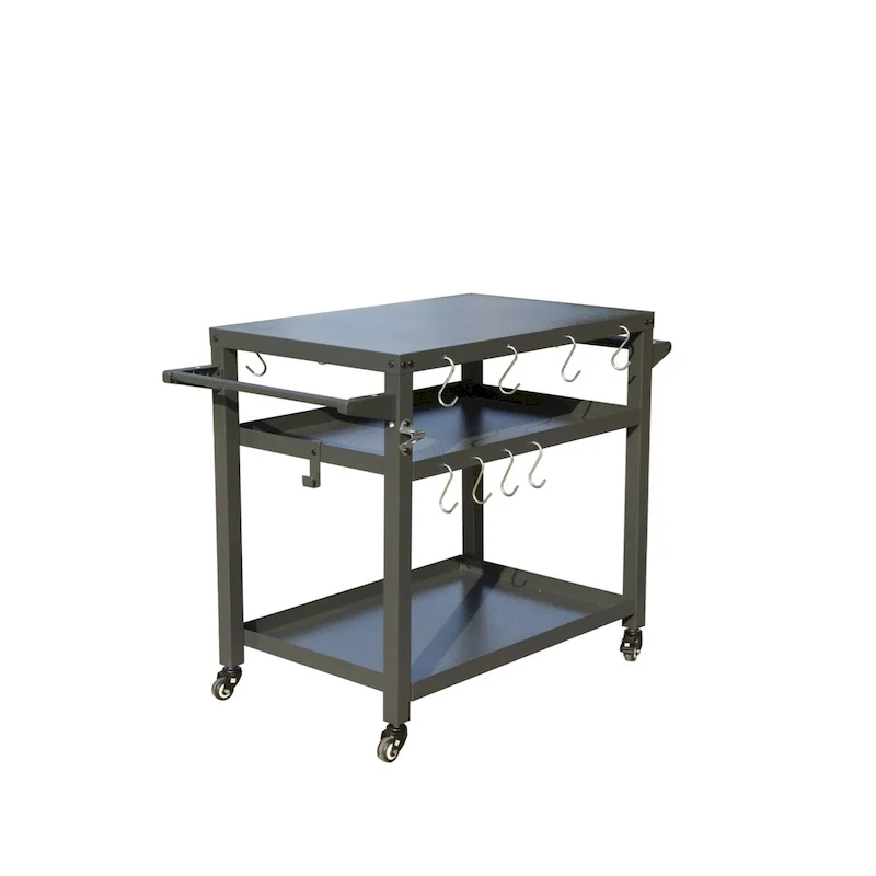 3-Shelf Outdoor Grill Table