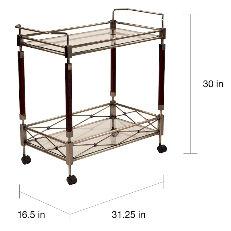 Silver Orchid Rita Serving Cart