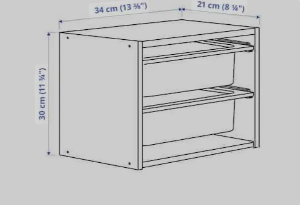 TROFAST Wall storage, white, 34x21x30 cm