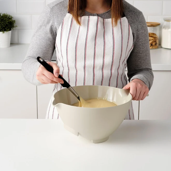 VISPNING mixing bowl, beige, 3 l