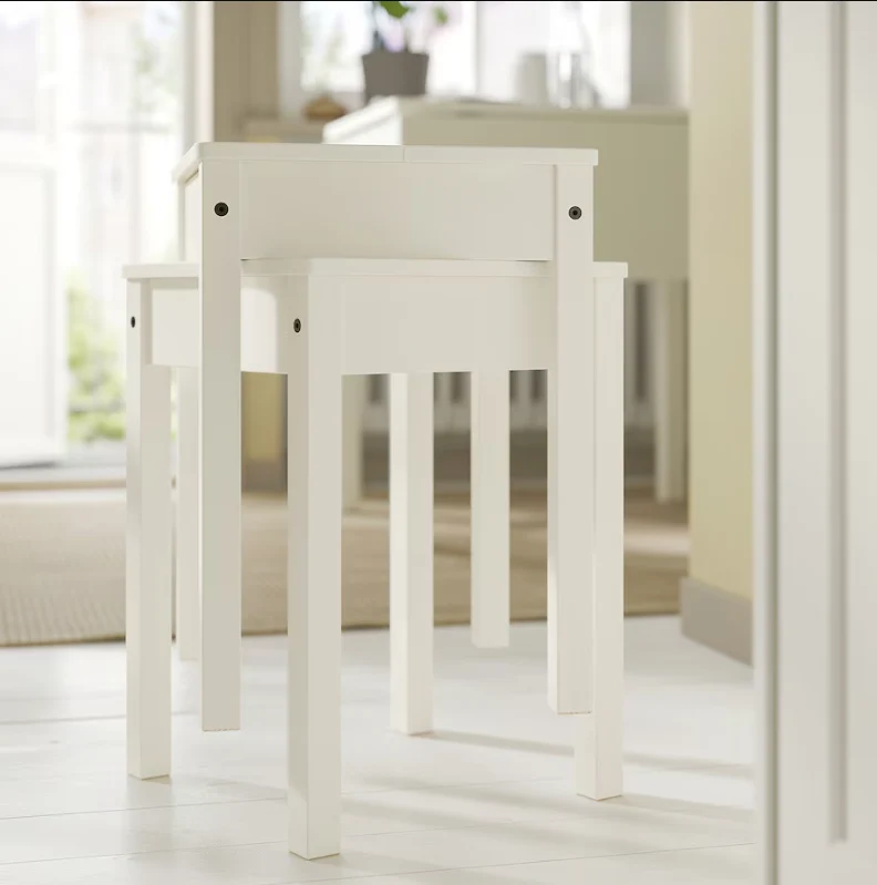 HAUGA Stool, white