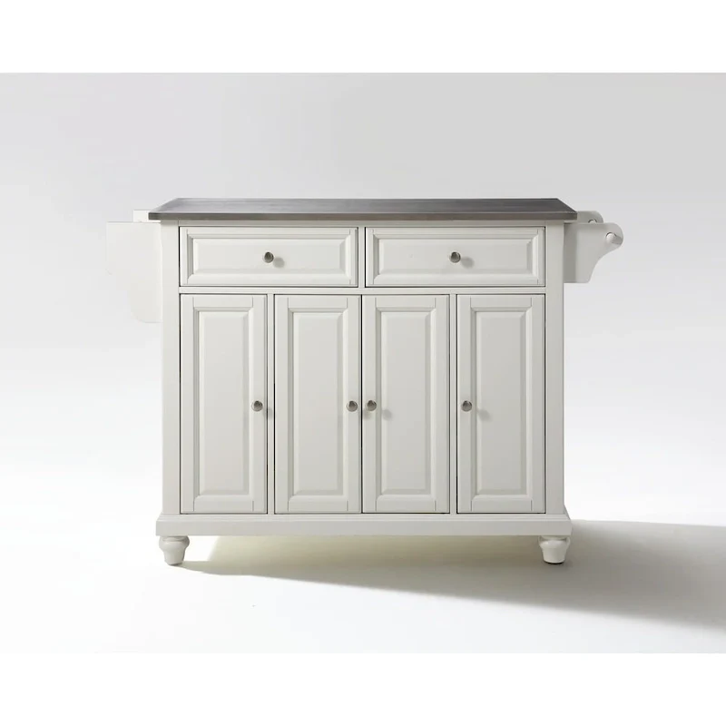Crosley Cambridge Stainless Steel Top Full Size Kitchen Island/Cart - 18d x 51.5w x 36h