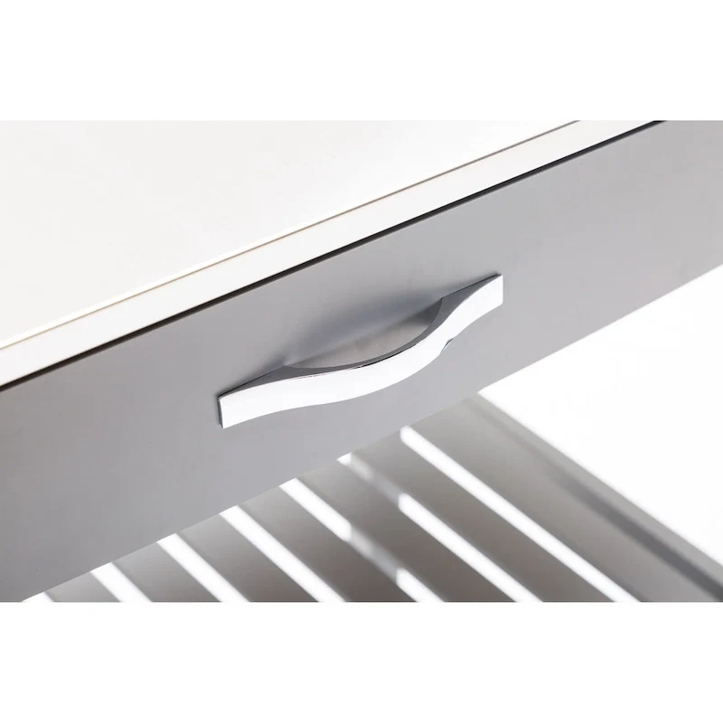 Holland Kitchen Cart With Stainless Steel Top