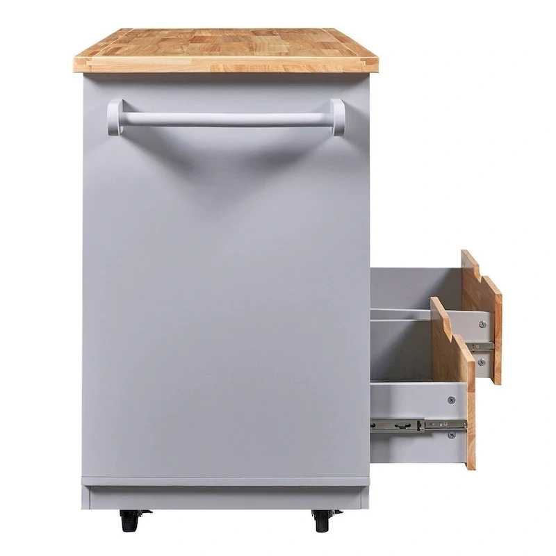 Rolling Kitchen Island Kitchen island Cart Spice Rack Kitchen Cart - 46.00L * 21.70W * 35.62H