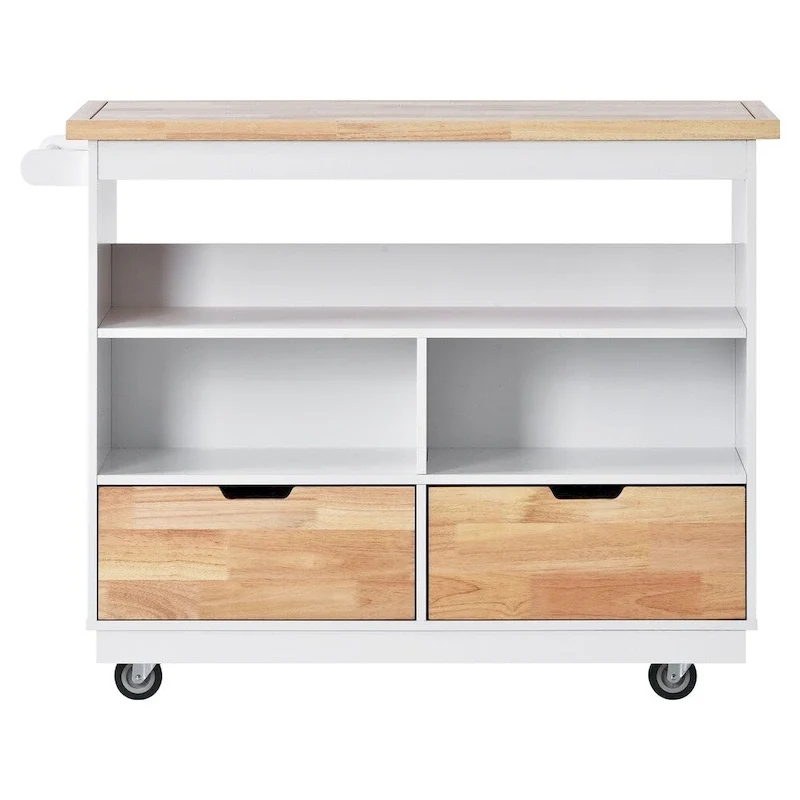 Rolling Kitchen Island Kitchen island Cart Spice Rack Kitchen Cart - 46.00L * 21.70W * 35.62H