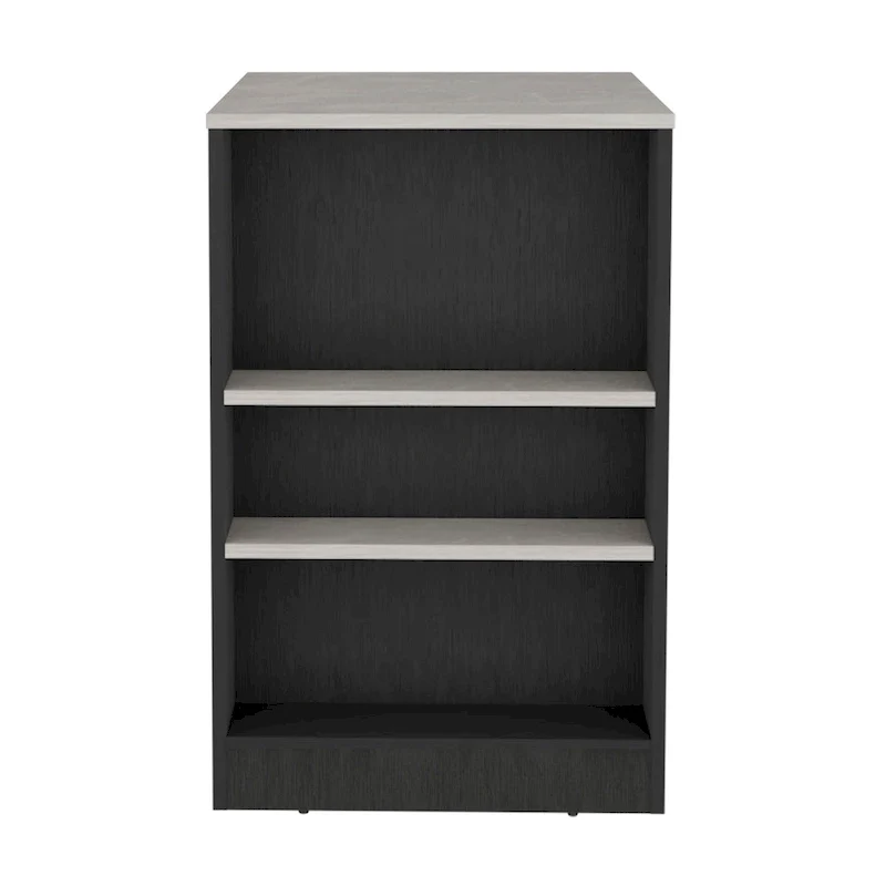 TUHOME Portree Kitchen Island with 3 Side Shelves