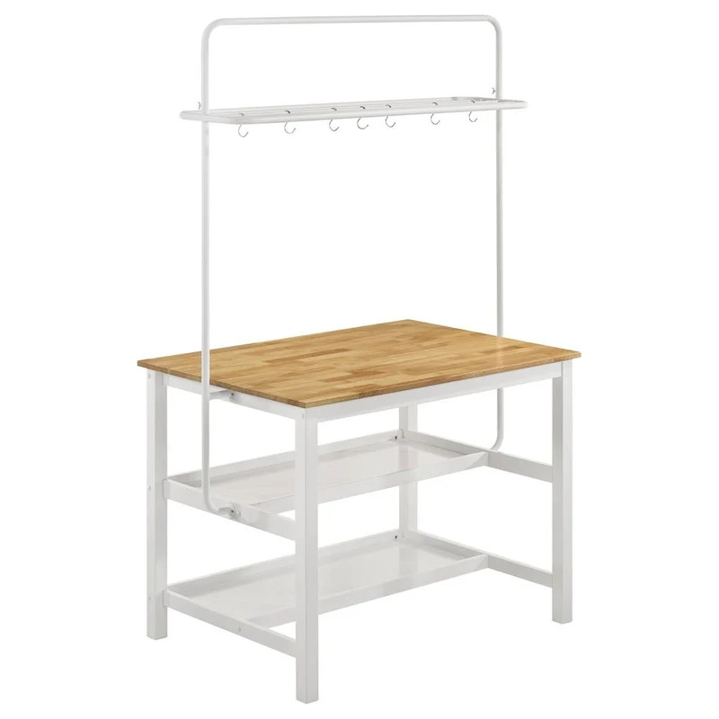 Prager Brown and White 3-piece Counter Height Table with Stools