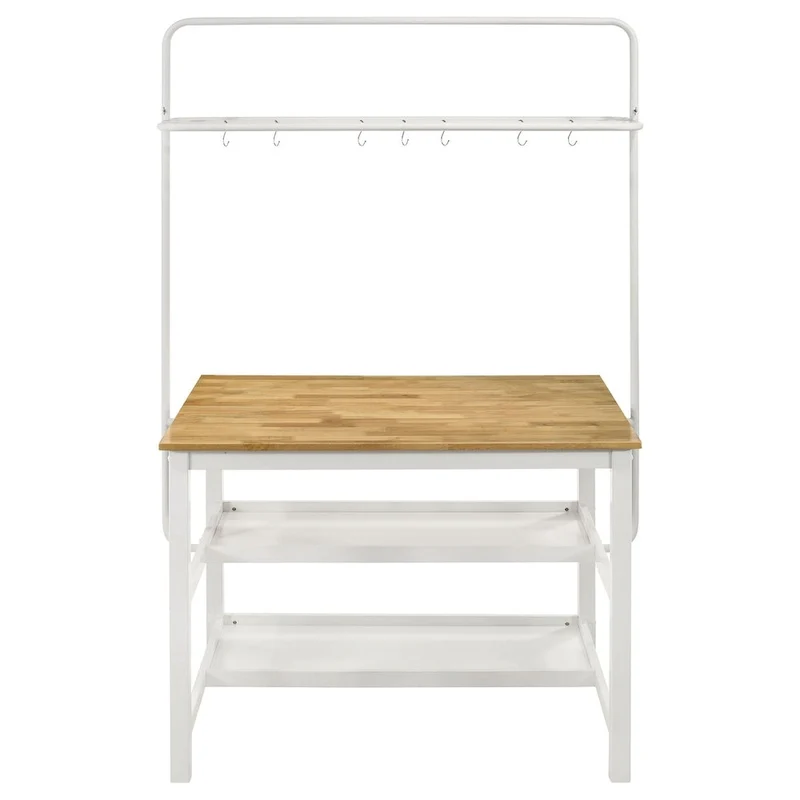 Prager Brown and White 3-piece Counter Height Table with Stools