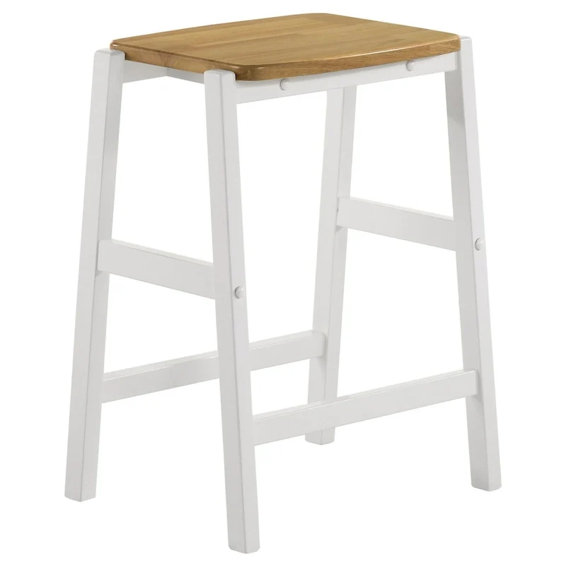 Prager Brown and White 3-piece Counter Height Table with Stools