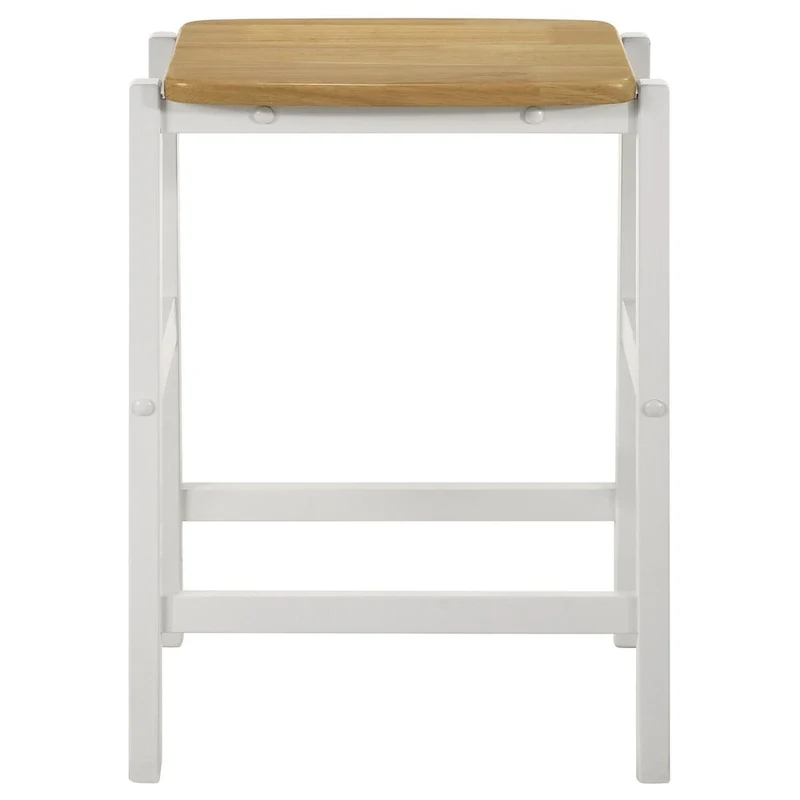 Prager Brown and White 3-piece Counter Height Table with Stools