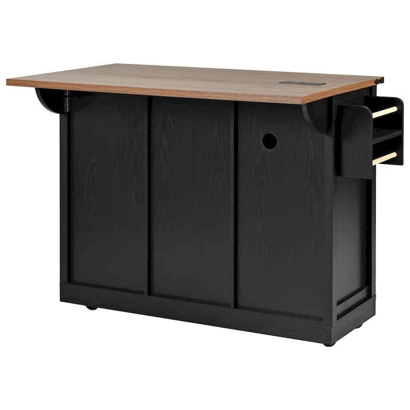 Farmhouse Kitchen Island with Power Outlet